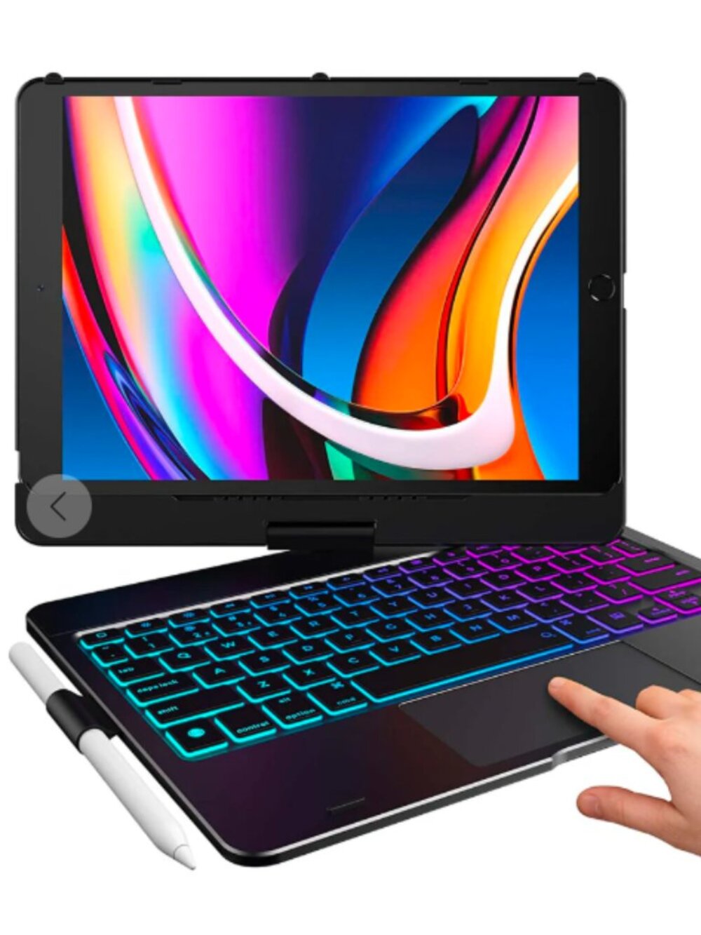 Keyboard Case with Touch for 10.2 in iPad 9th&8th&7th Gen(2019), Air 3, Pro 10.5